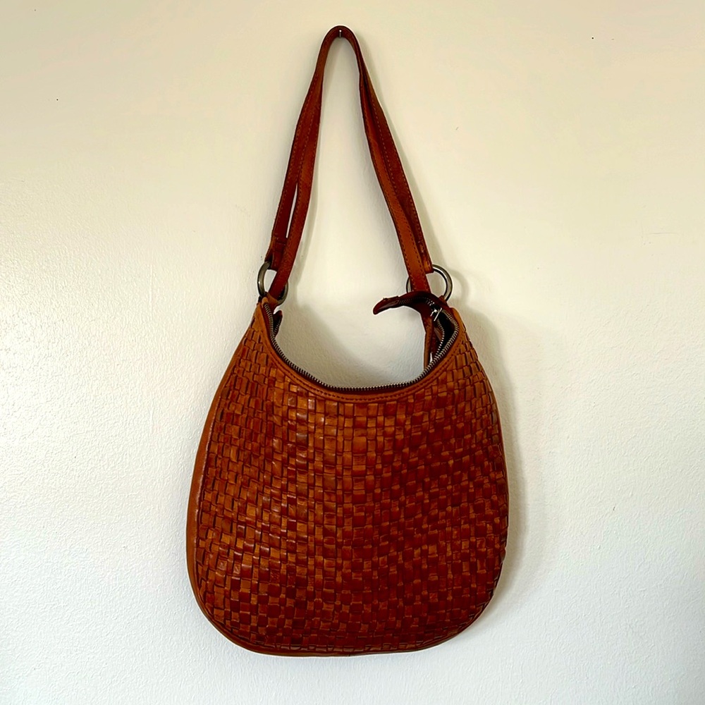 Vilenca Holland Anthropologie Woven Leather Backpack Purse